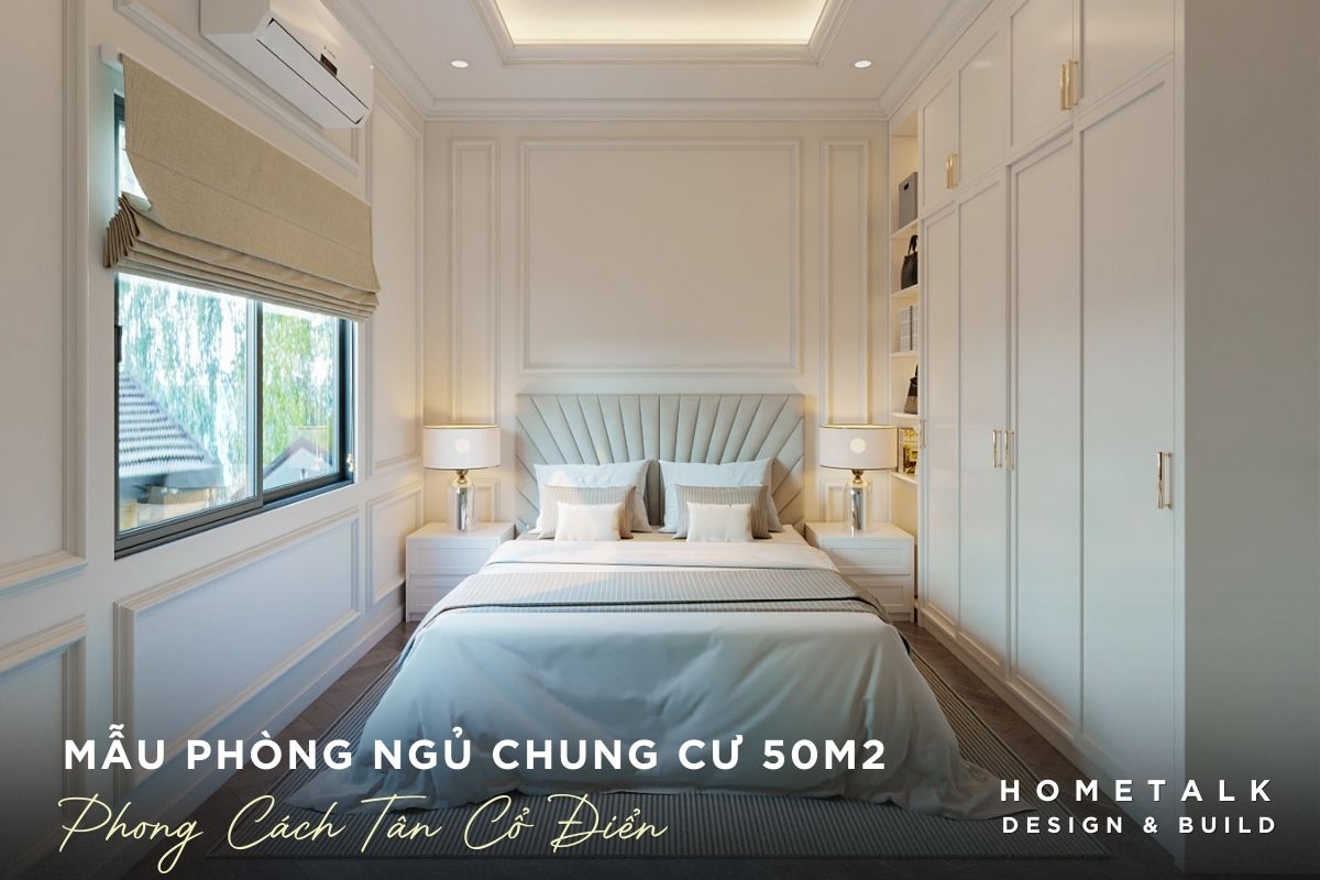 thiet ke phong ngu chung cu phu nhuan tan co dien 50m2 mang den ve dep sang trong trong khong gian nho gon