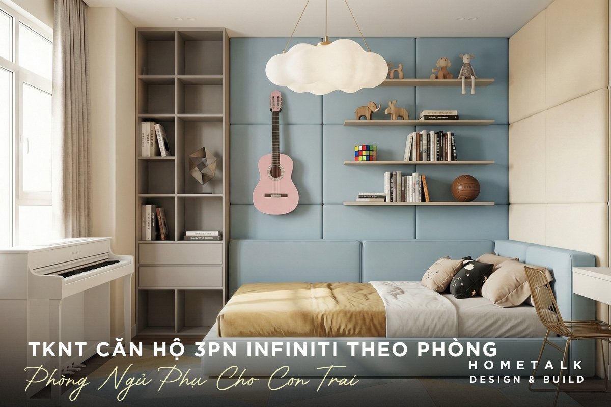 Thiết kế phòng ngủ phụ căn hộ 3PN chủ đề phi hành gia dành cho con trai thiet ke phong ngu phu can ho 3pn chu de phi hanh gia danh cho con trai
