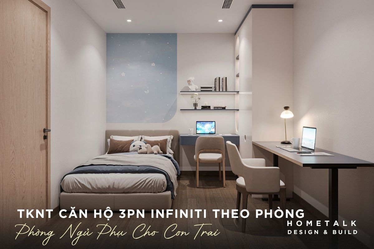 thiet ke phong ngu phu can ho 3pn chu de phi hanh gia danh cho con trai
