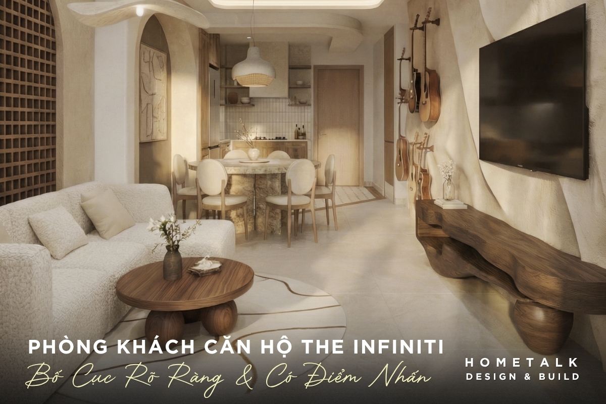 Thiết kế thi công nội thất phòng khách căn hộ The Infiniti phải có bố cục rõ ràng, điểm nhấn thiet ke thi cong noi that phong khach can ho the infiniti can to chuc ro truc khong gian de giu bo cuc gon va co diem nhan