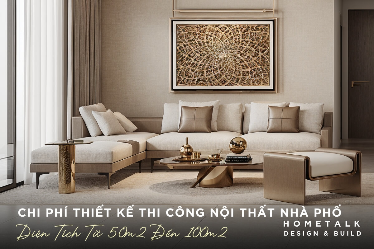 Thiet ke thi cong phong khach sang trong va hien dai cho nha pho dien tich tu 50m2 den 100m2