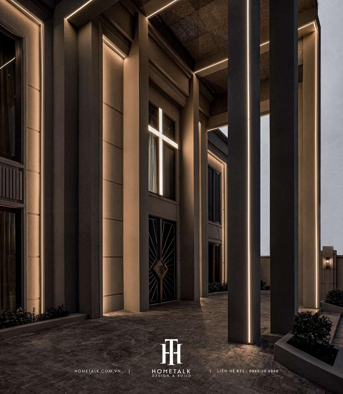 thiet ke thi cong tron goi biet thu thien kim villa phong cach modern luxury 5