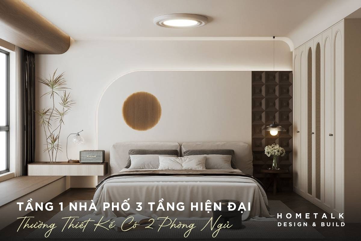 Mẫu nhà phố 3 tầng đẹp, tối ưu công năng, phổ biến nhất 2026 26 toi uu khong gian cho tang 1 nha pho 3 tang hien dai, tien nghi voi 2 phong ngu