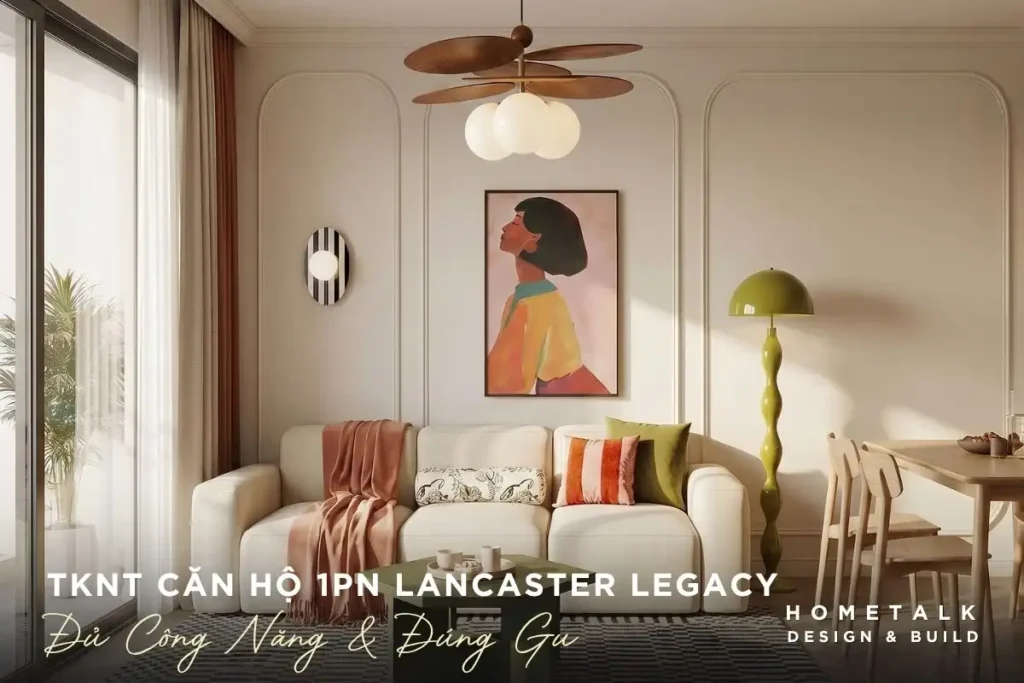Thiết kế nội thất căn hộ 1PN Lancaster Legacy gọn sang 9 tong quan ve cach bo tri thiet ke noi that can ho 1pn lancaster legacy