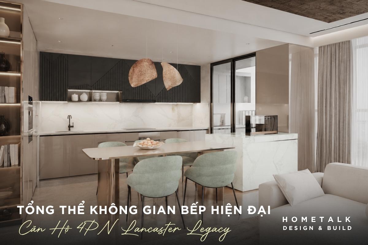 tong the khong gian bep hien dai, tien nghi voi day du ban an va thiet bi