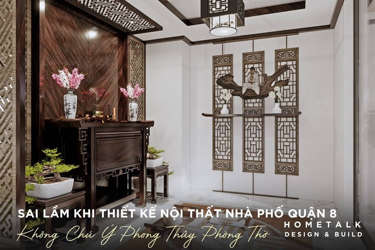 tranh sai lam khi thi cong noi that nha pho theo phong thuy dac biet la khu vuc phong tho