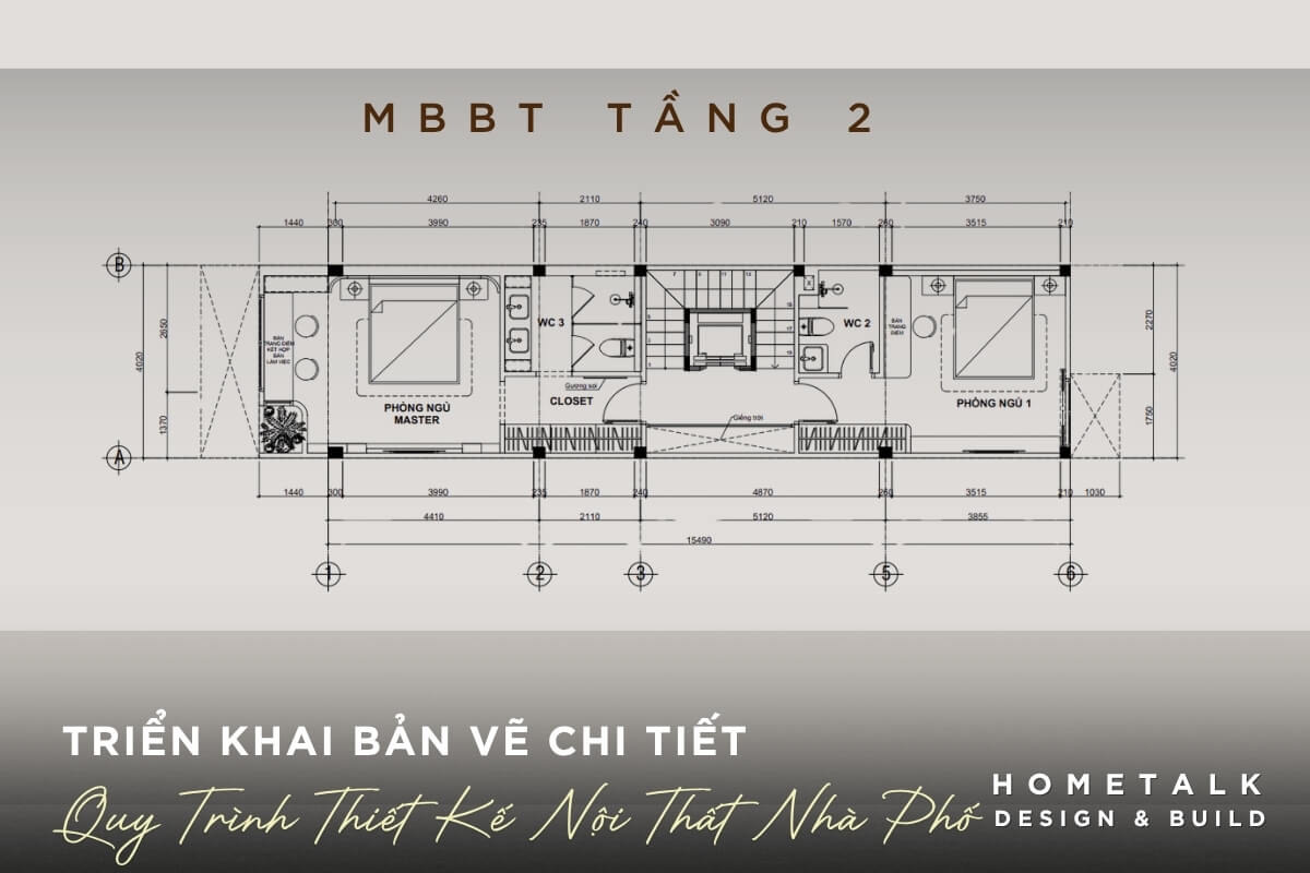 trien khai ban ve chi tiet trong quy trinh thiet ke noi that nha pho phu nhuan dam bao do chinh xac va cong nang
