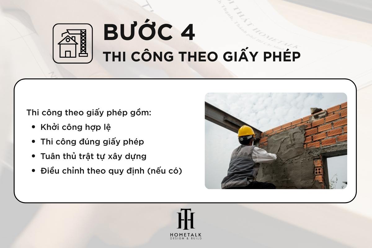 trien khai thi cong xay dung nha o theo dung ho so giay phep da duoc duyet