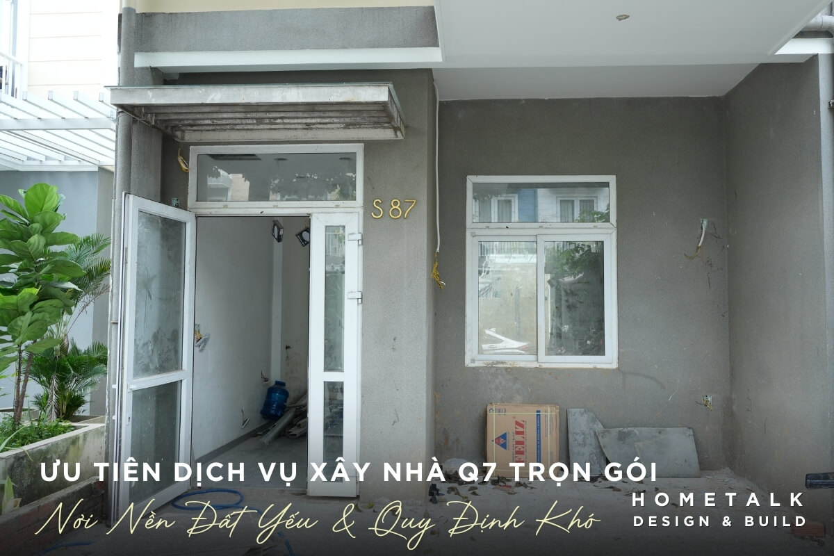 cong trinh nha o quan 7 trong giai doan chuan bi thi cong, khu vuc nen dat yeu va chiu nhieu quy dinh xay dung