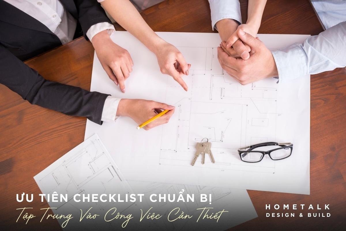 uu tien dung checklist chuan bi giup gia chu ban ron tap trung vao cong viec can thiet