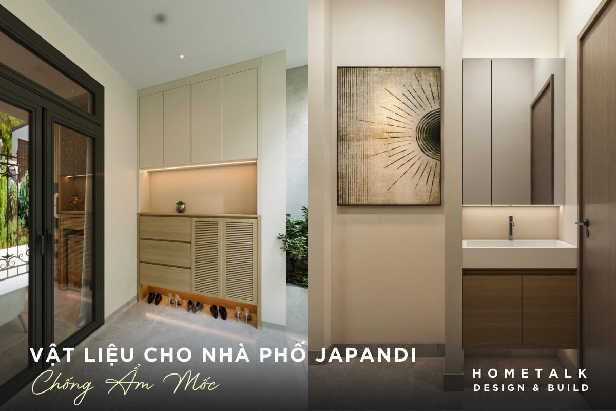 Vật liệu cho nhà phố Japandi 4 can co su luu y ve chong am, chong moc neu nha nam o khu vuc mien nam
