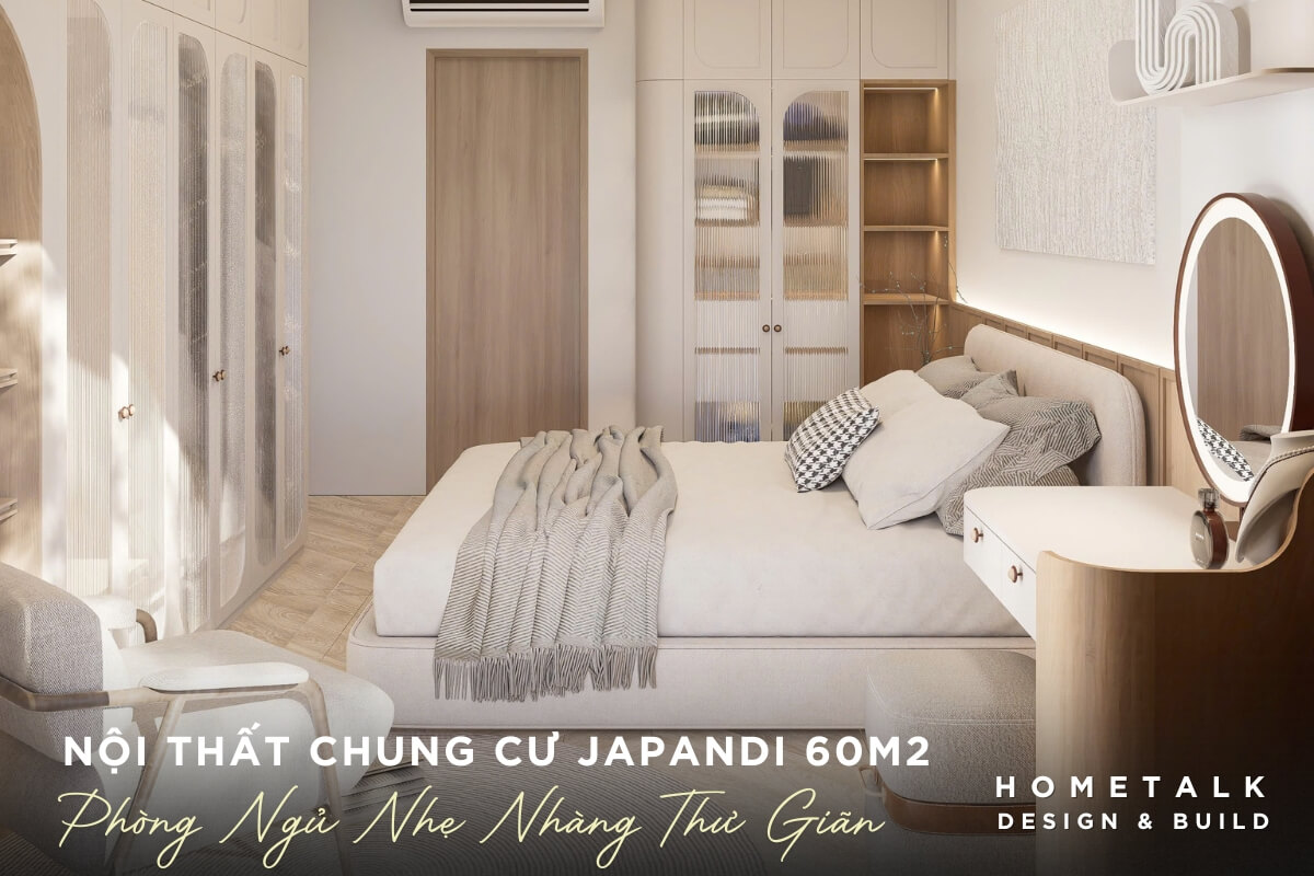 Vẻ đẹp nhẹ nhàng và sự tiện ngh thiết kế căn hộ quận Tân Phú rộng 60m2 phong cách Japandi ve dep nhe nhang va su tien ngh thiet ke can ho quan tan phu rong 60m2 phong cach japandi