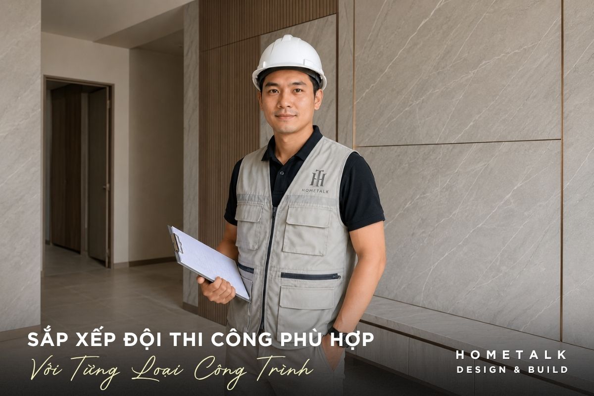 Dịch vụ thi công sơn hiệu ứng TPHCM uy tín, chuyên nghiệp Hometalk 36 voi tung cong trinh, hometalk sap xep doi thi cong phu hop de duy tri chat luong hoan thien