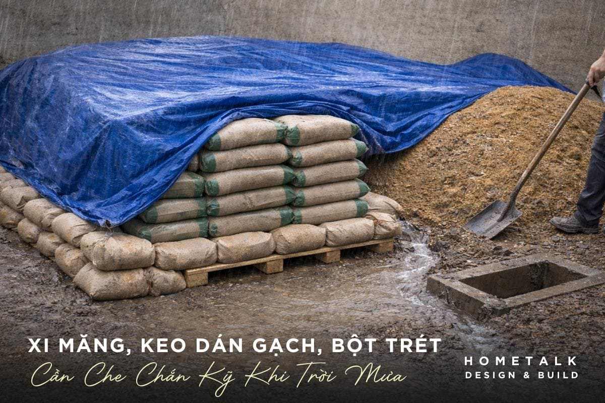 xi mang, keo dan gach, bot tret can duoc ke cao va che chan ky khi troi mua