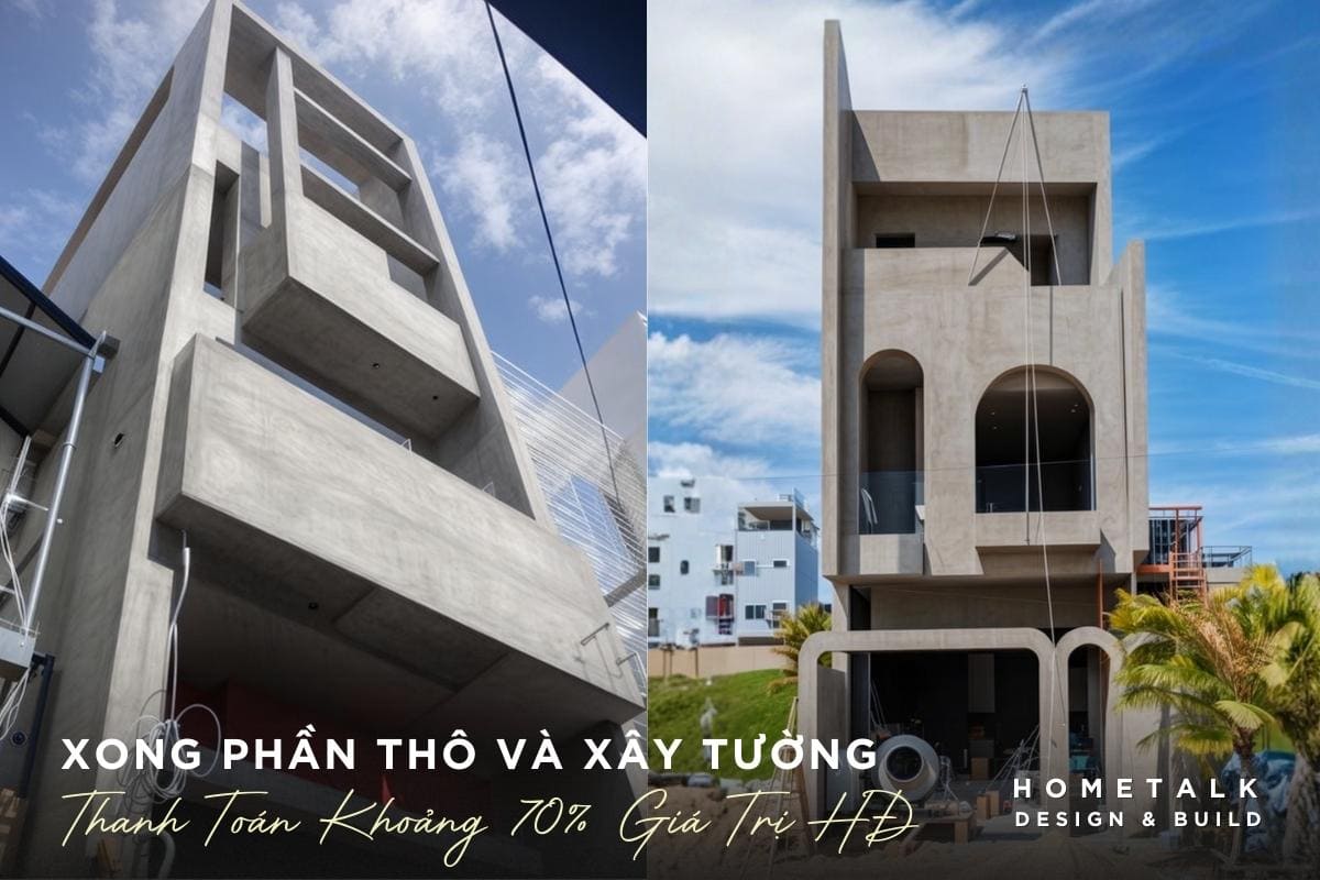 xong phan tho va xay tuong muc thanh toan nen dat khoang 70% gia tri hop dong